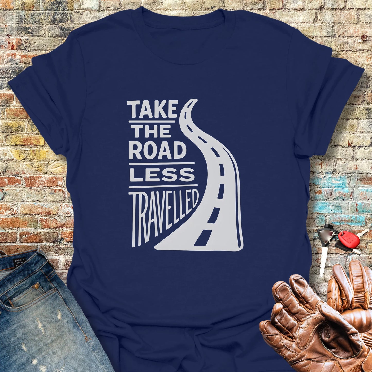 Road Less Travelled T-Shirt - Navy