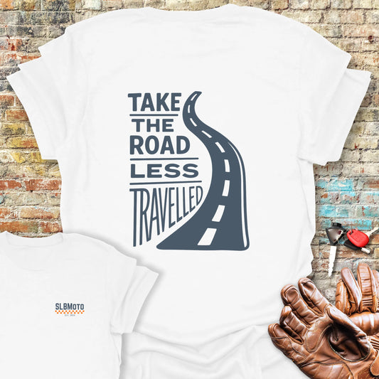 Road Less Travelled Back Print T-Shirt - White