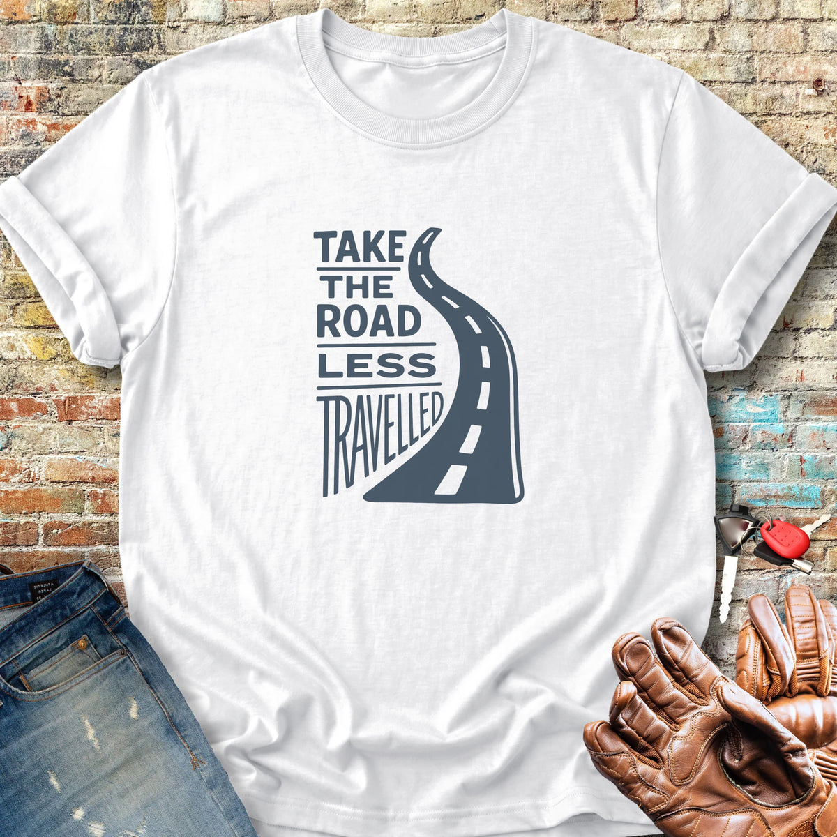 Road Less Travelled Classic T-Shirt - White