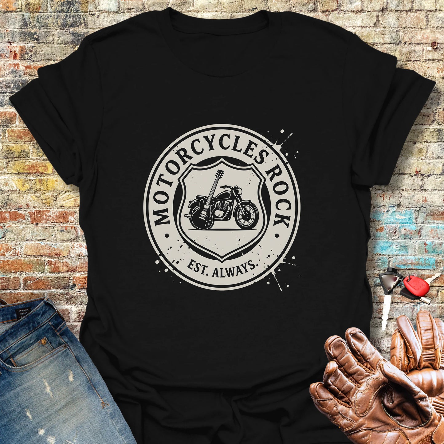 Rock Badge T-Shirt - Black