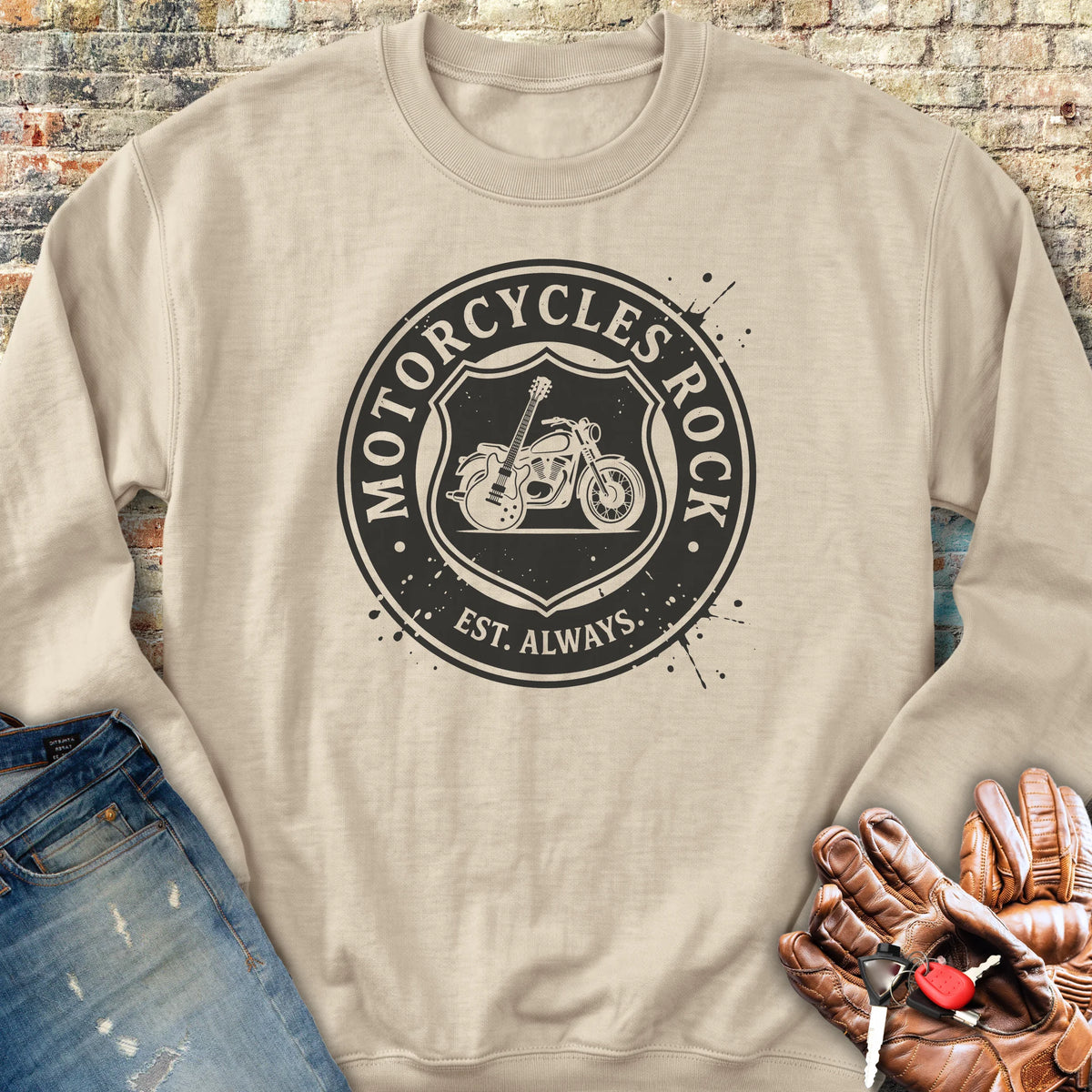 Rock Badge Sweatshirt - Sand