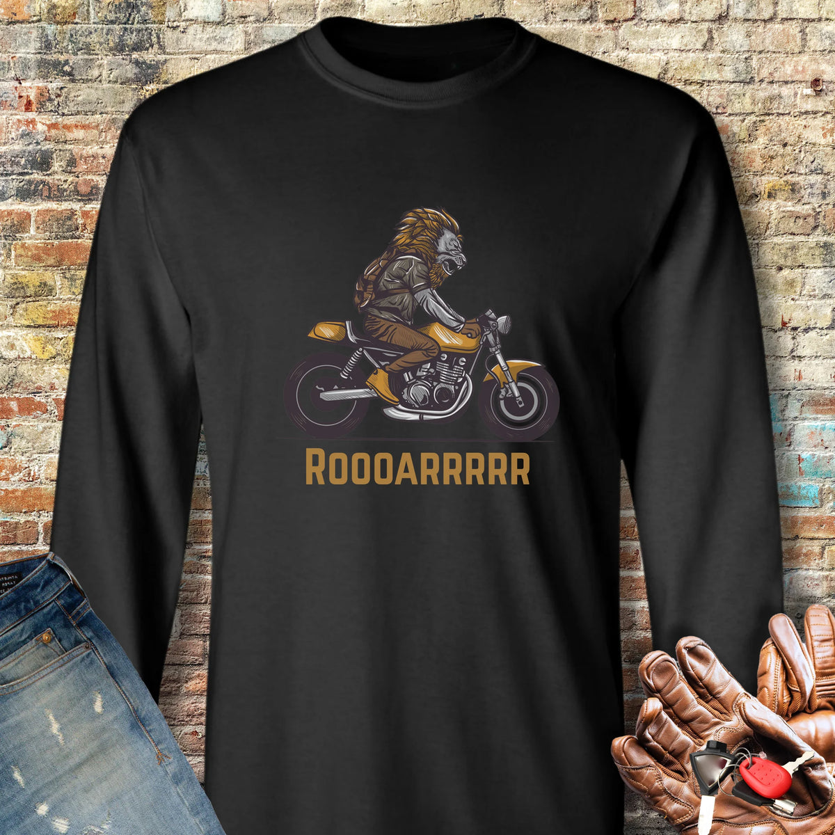 Roooarrr Long Sleeve T-Shirt - Black