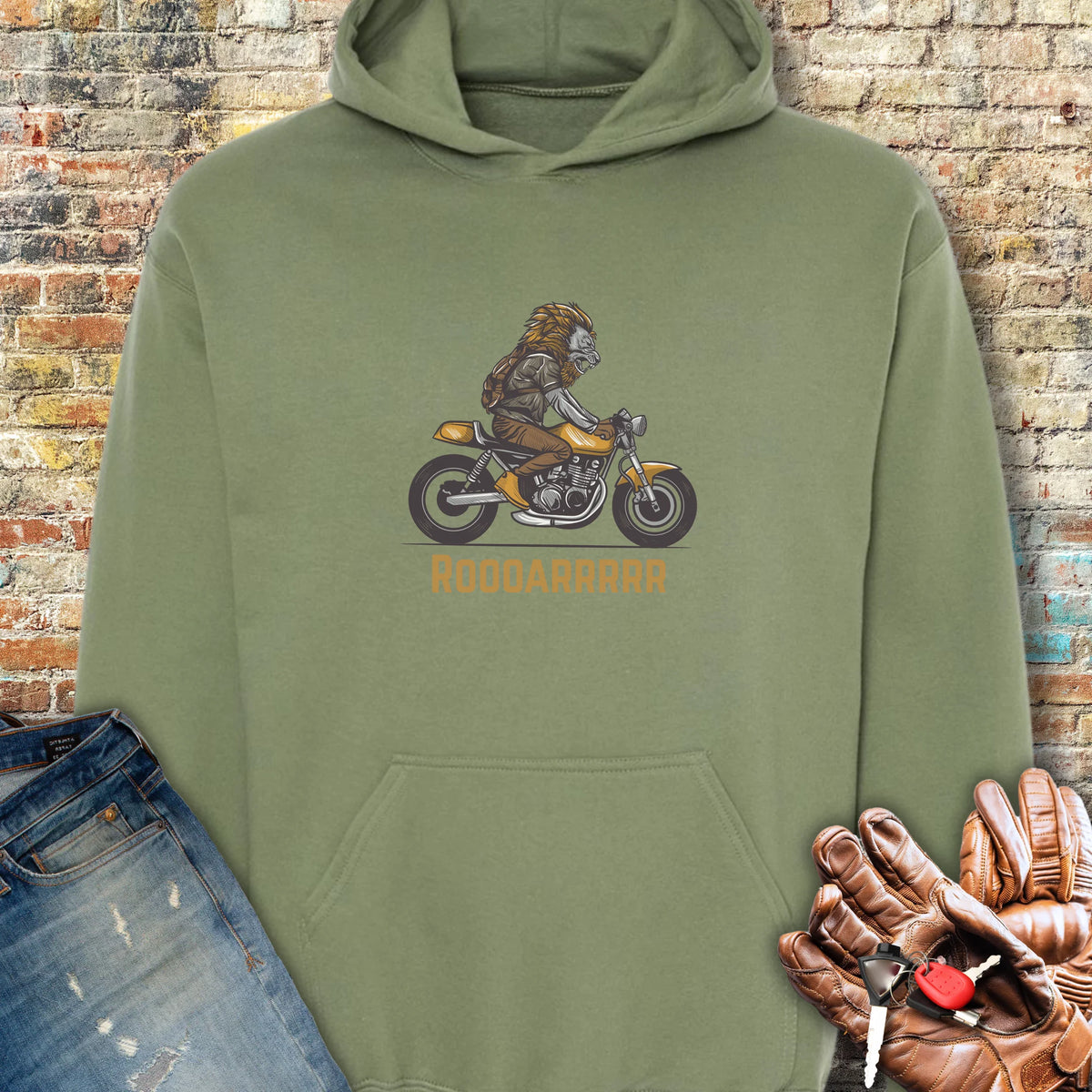 Roooarrr Hoodie - Military Green