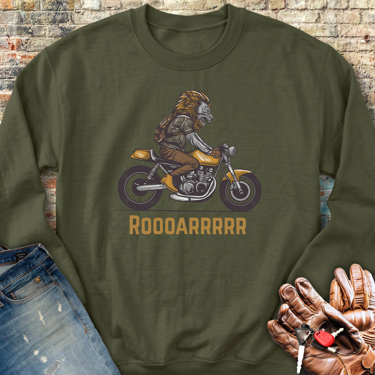Roooarrr Sweatshirt - Military Green