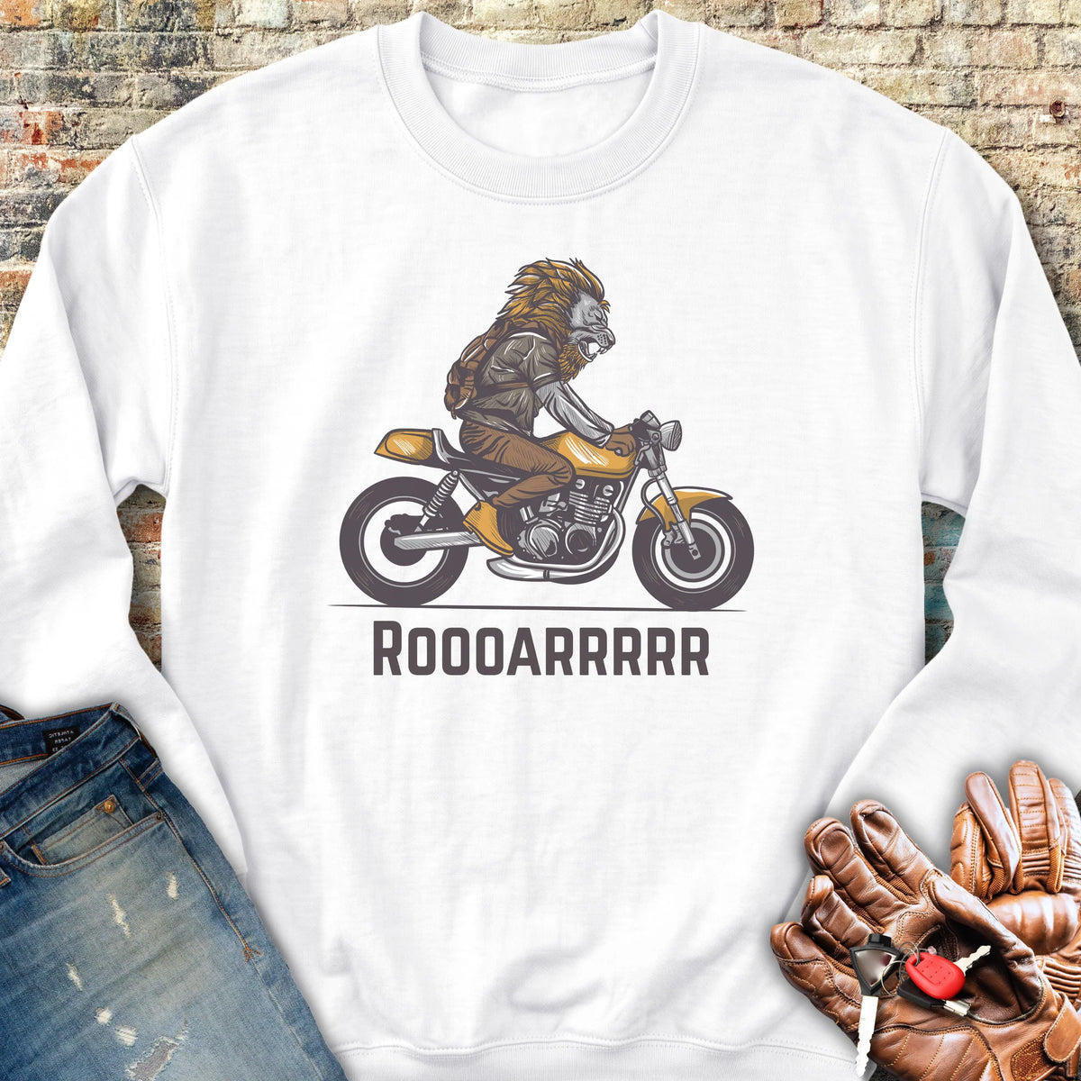 Roooarrr Sweatshirt - White