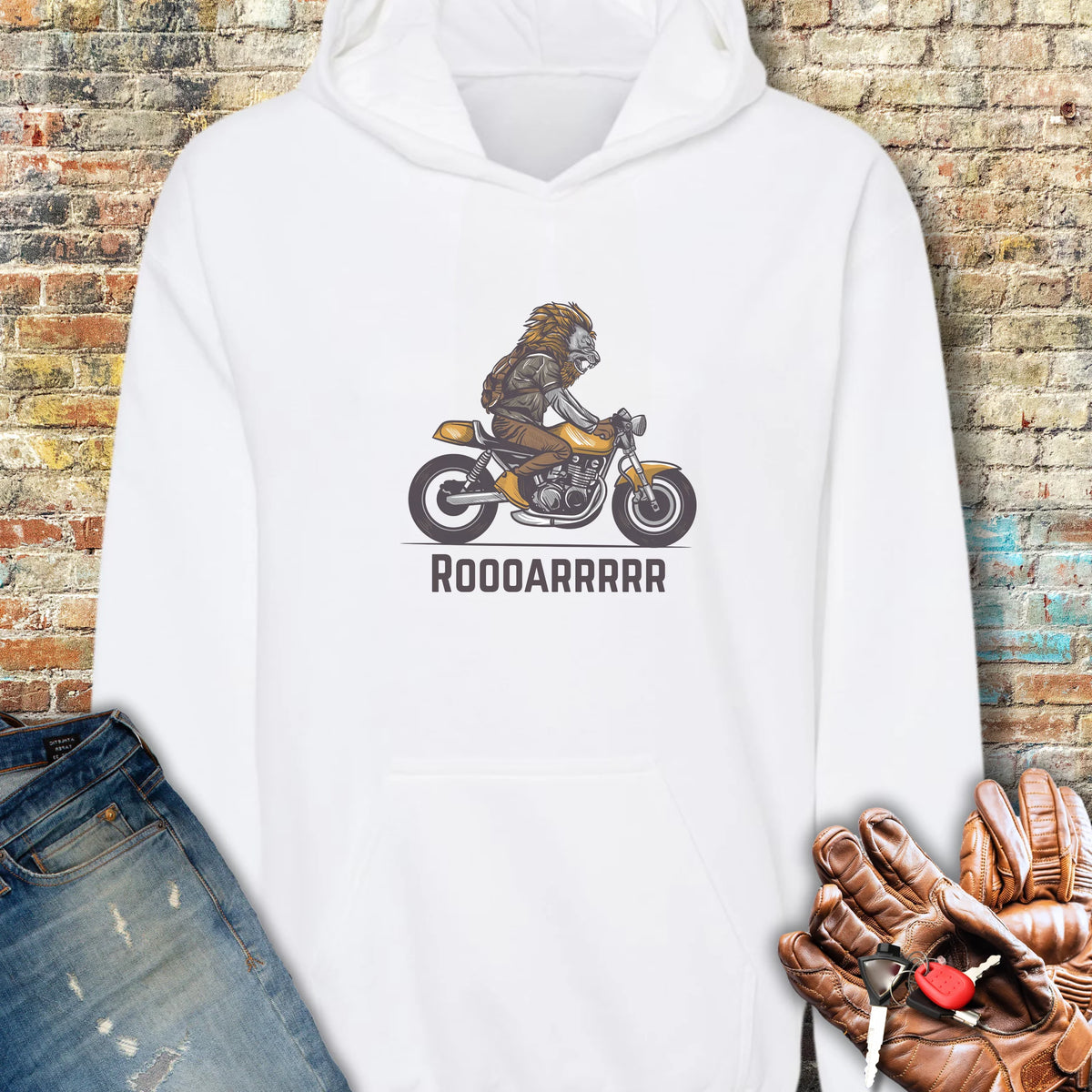 Roooarrr Hoodie - White