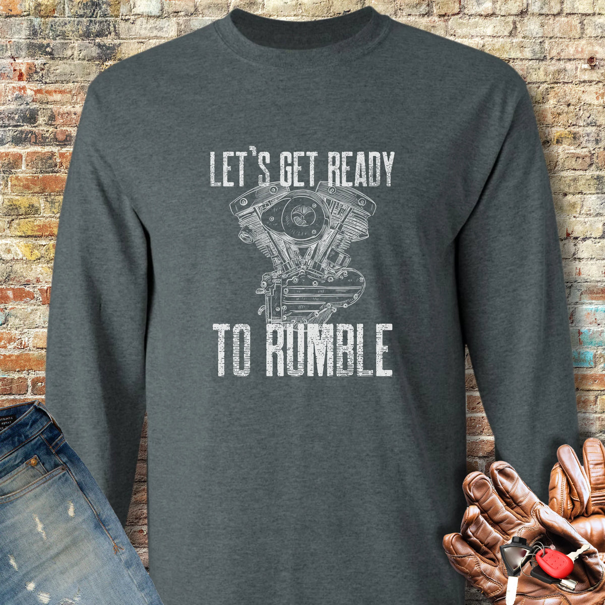 Rumble Long Sleeve T-Shirt - Dark Heather