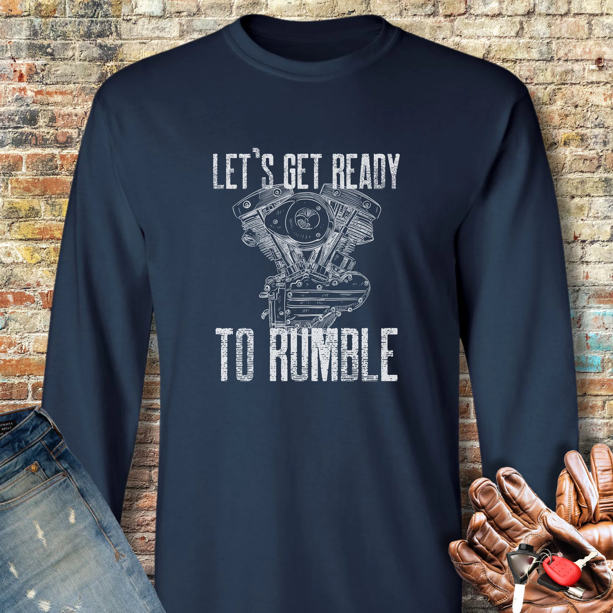 Rumble Long Sleeve T-Shirt - Navy