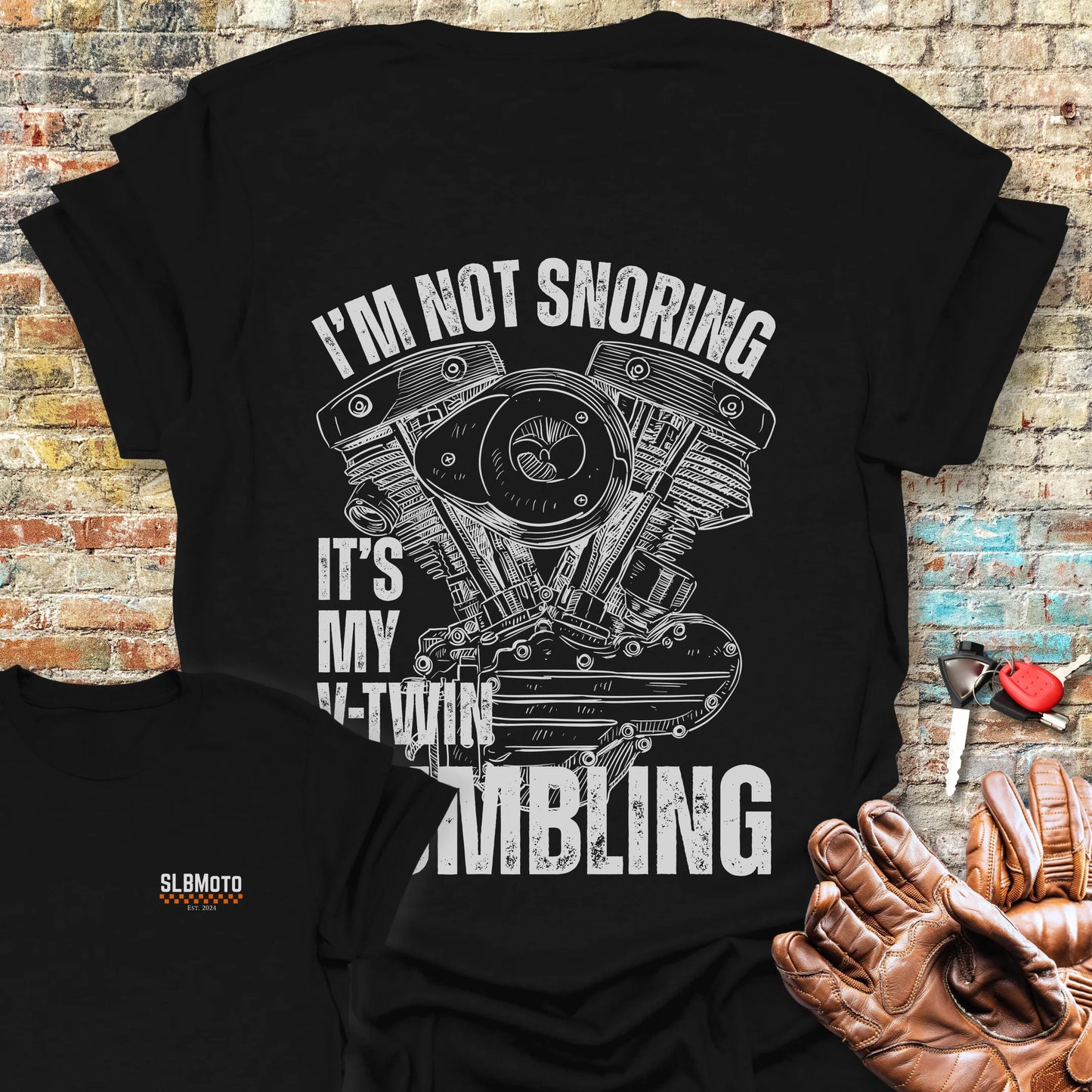 Rumbling Back Print T-Shirt - Black
