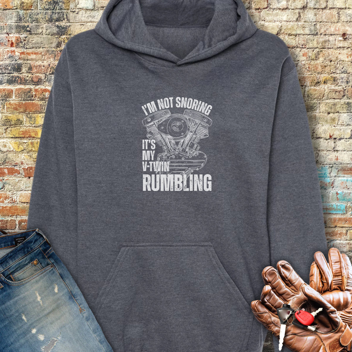 Rumbling Hoodie - Dark Heather