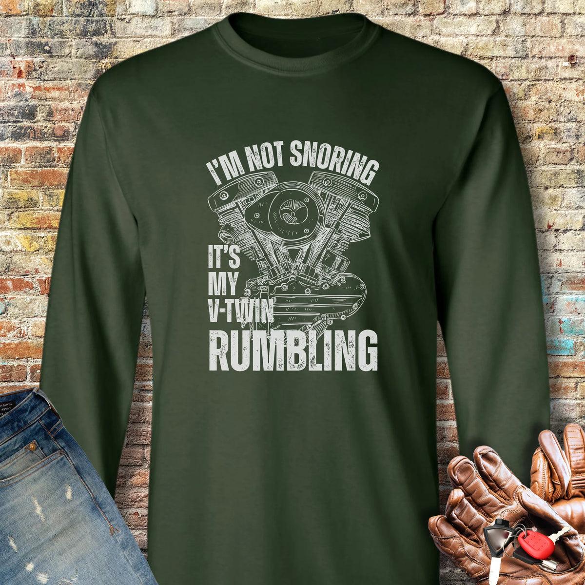 Rumbling Long Sleeve T-Shirt - Forest Green