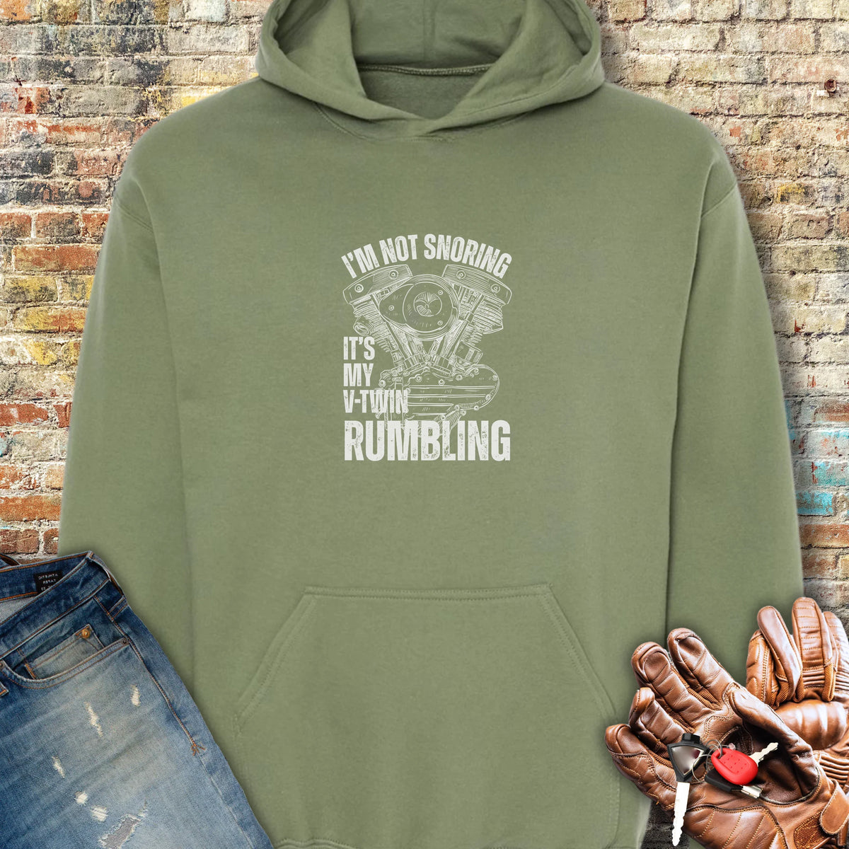 Rumbling Hoodie - Military Green