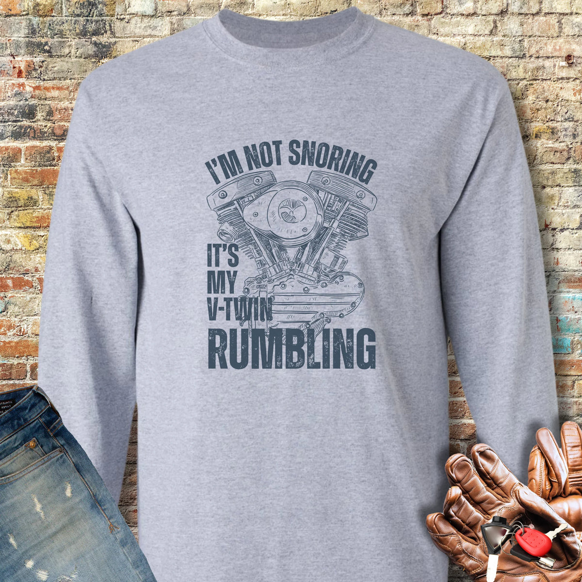 Rumbling Long Sleeve T-Shirt - Sport Grey