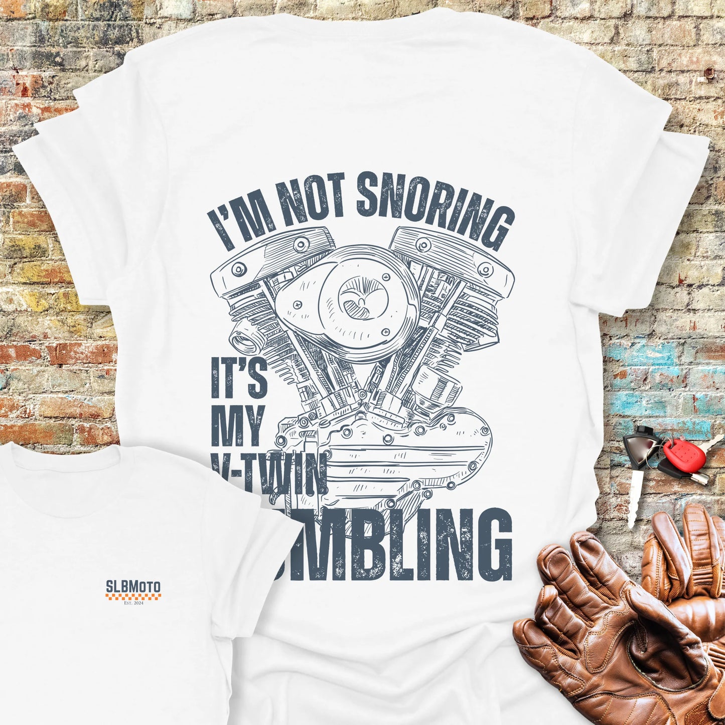 Rumbling Back Print T-Shirt - White