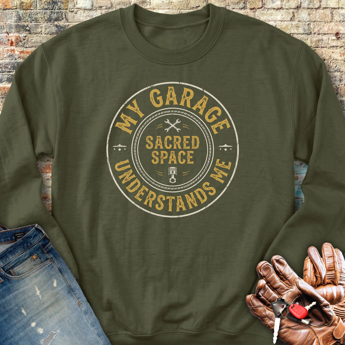 Sacred Space Sweatshirt - Military Green