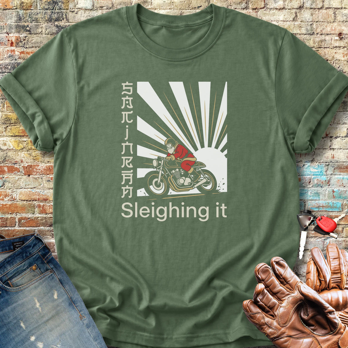 Samurai Santa Classic T-Shirt - Military Green