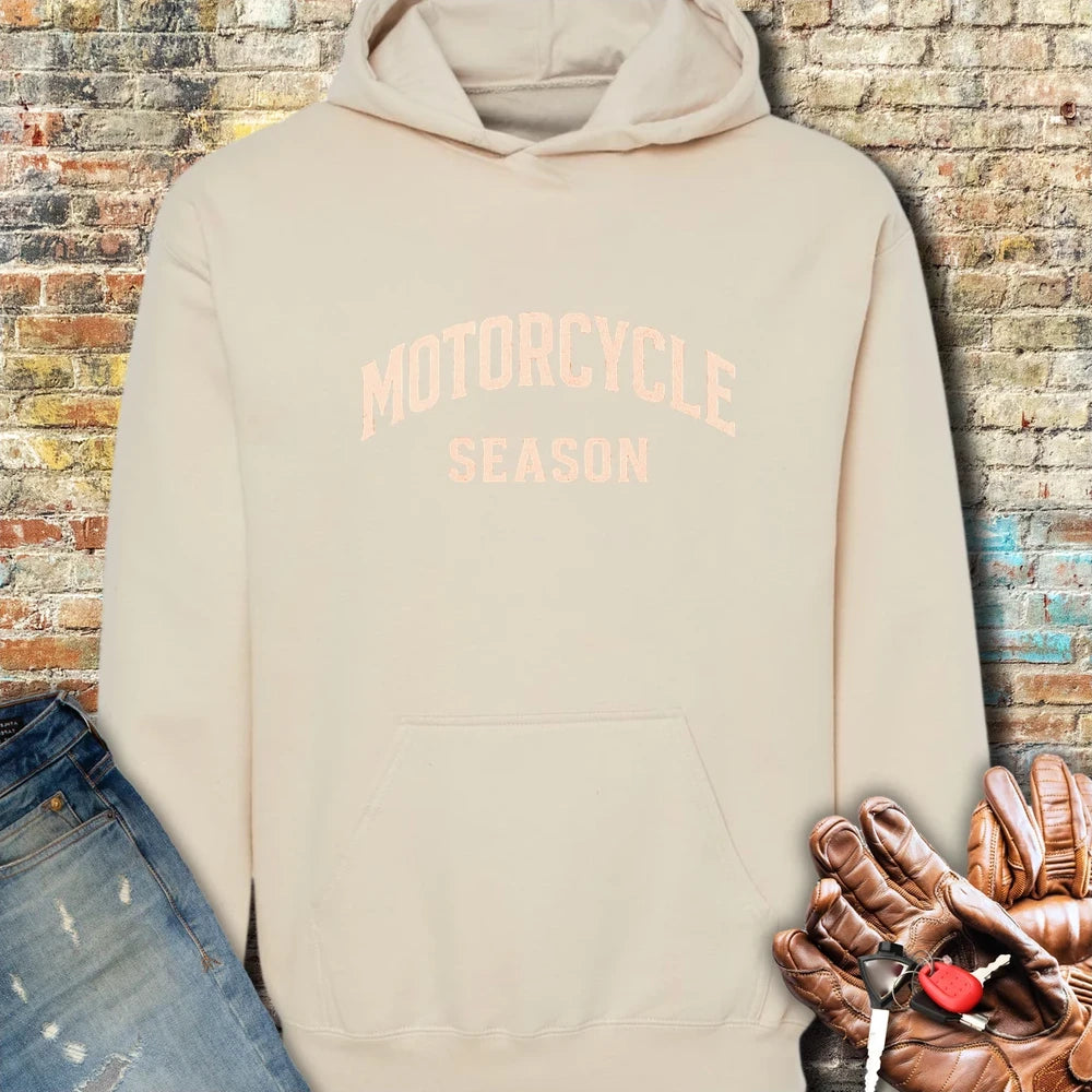 Motorcycle Season Hoodie - Sand