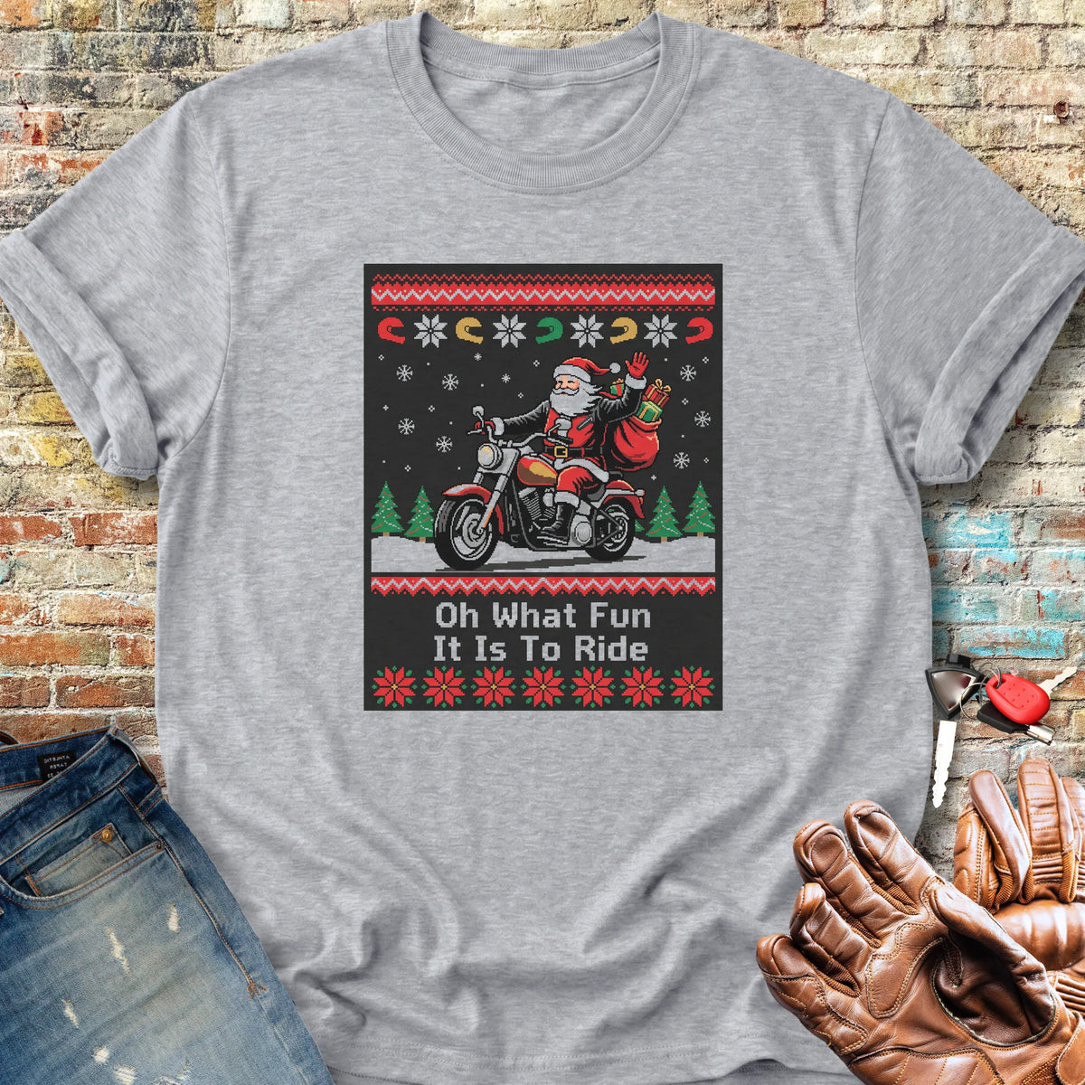 Santa Rides Tonight Classic T-Shirt - Sport Grey