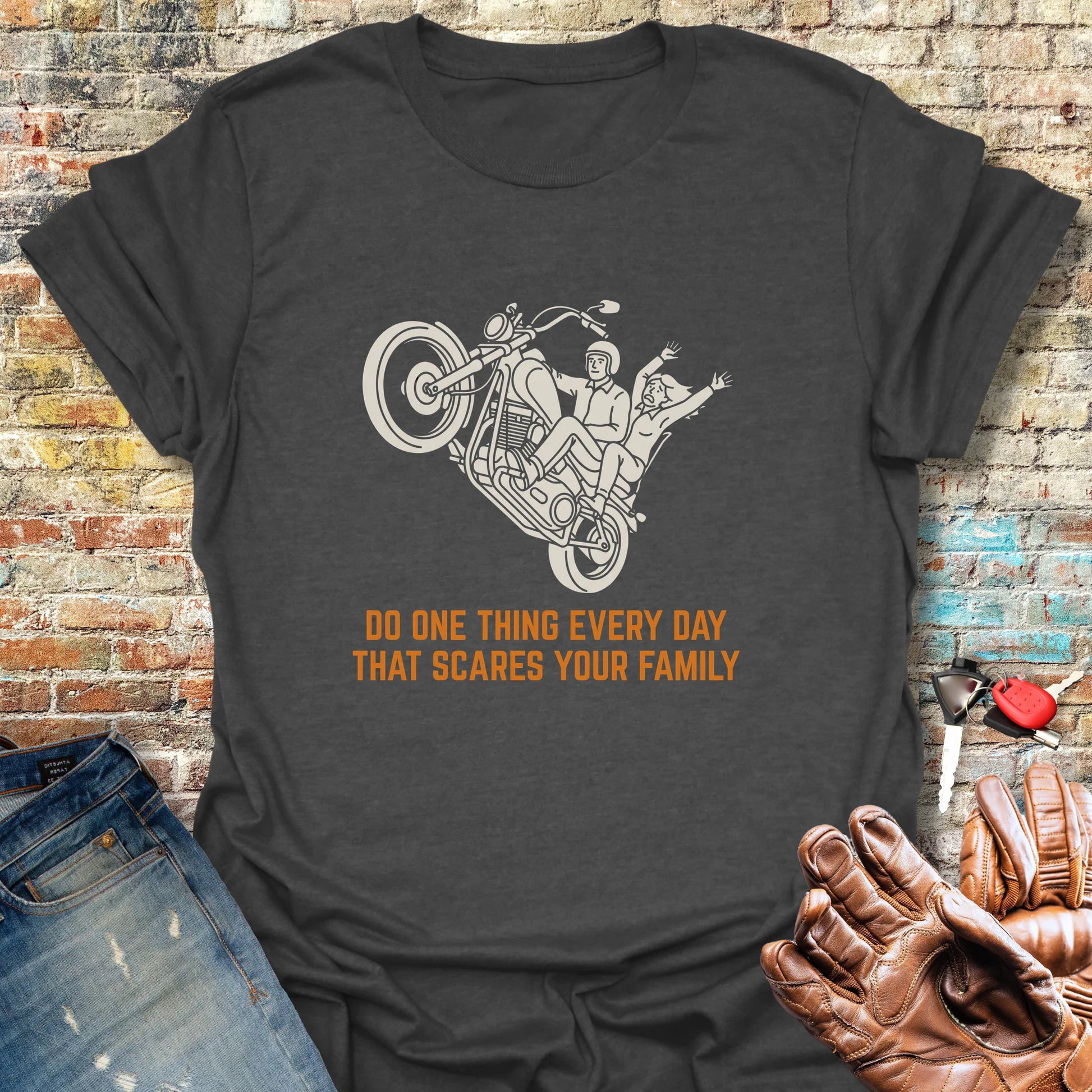 Scares Your Family T-Shirt - Dark Heather