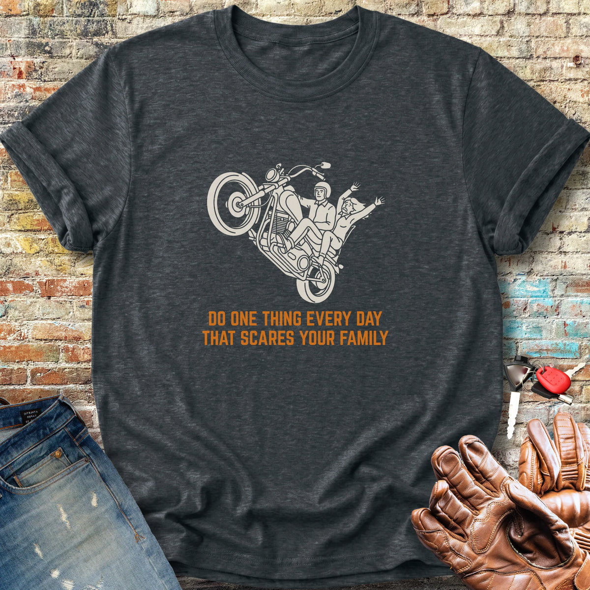 Scares Your Family Classic T-Shirt - Dark Heather