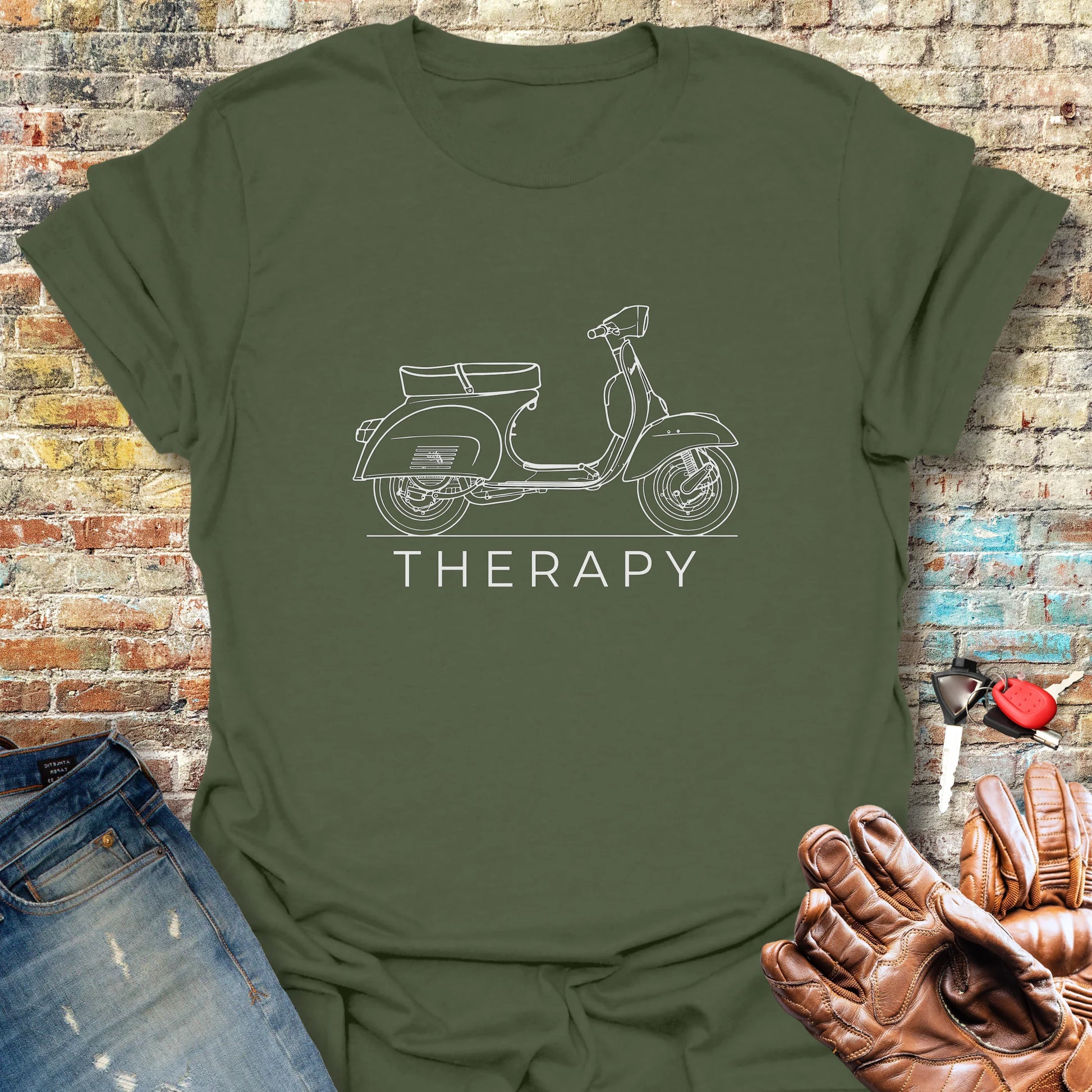 Scooter Therapy T-Shirt - Military Green