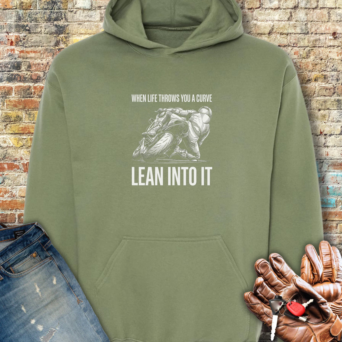 Scratching Hoodie - Military Green