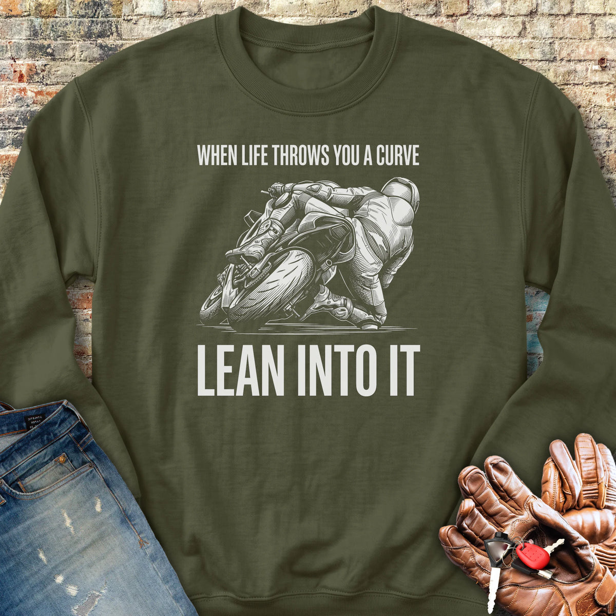 Scratching Sweatshirt - Military Green