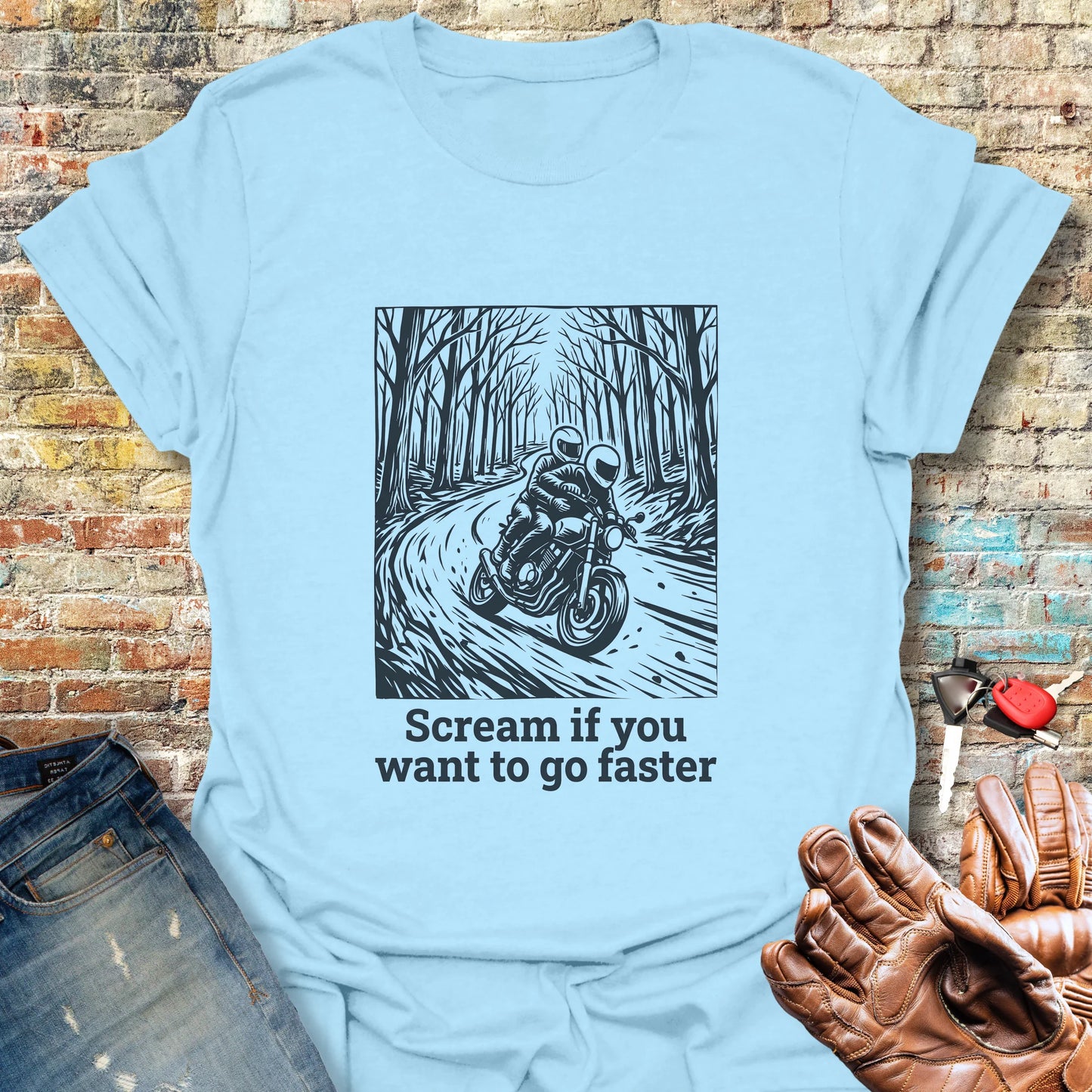 Scream T-Shirt - Light Blue