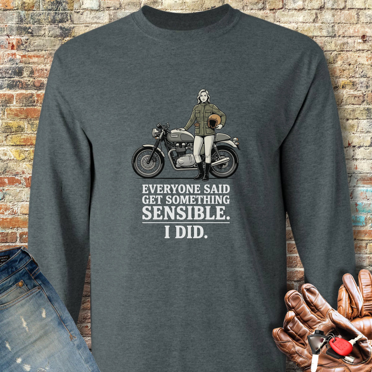 Sensible Long Sleeve T-Shirt - Dark Heather