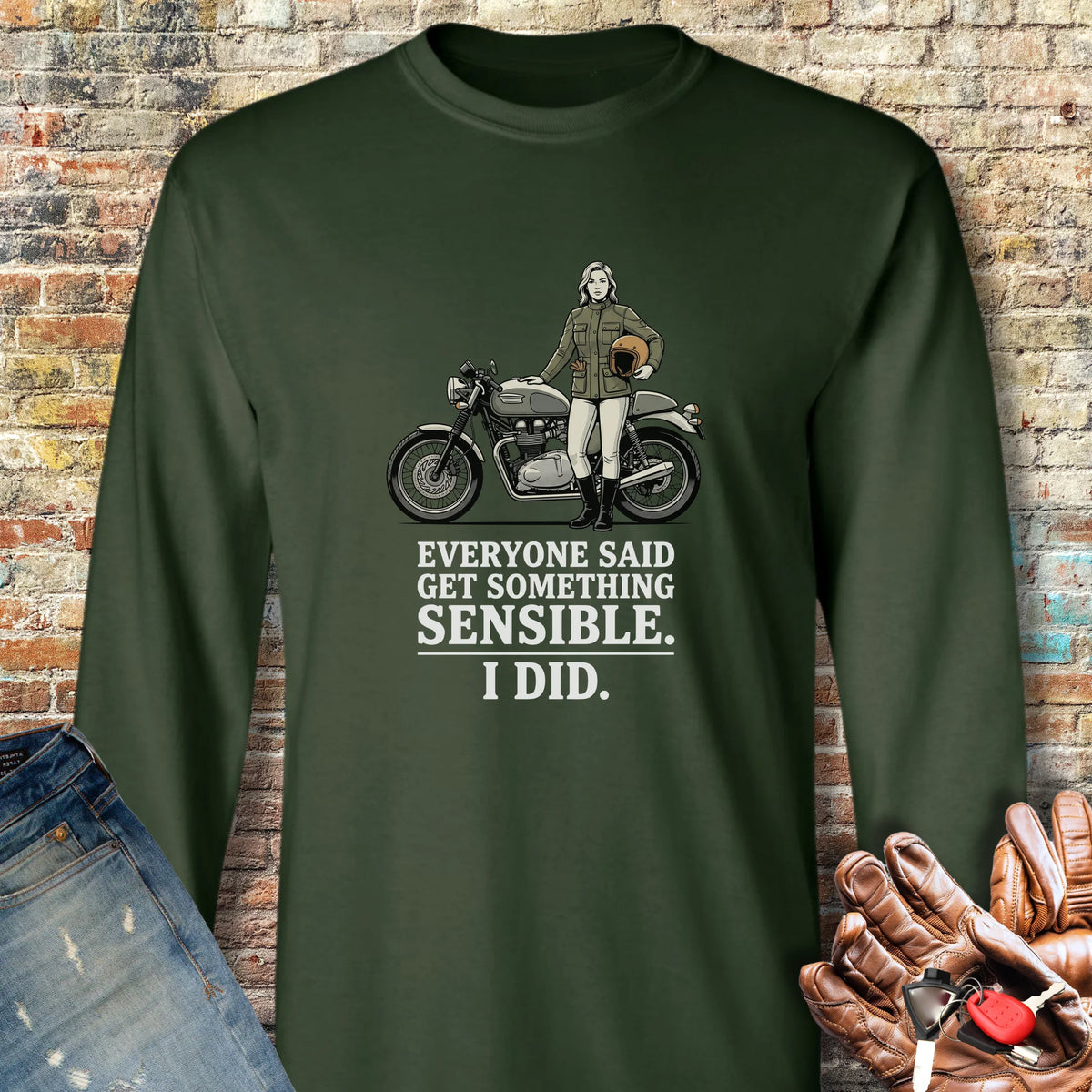 Sensible Long Sleeve T-Shirt - Forest Green