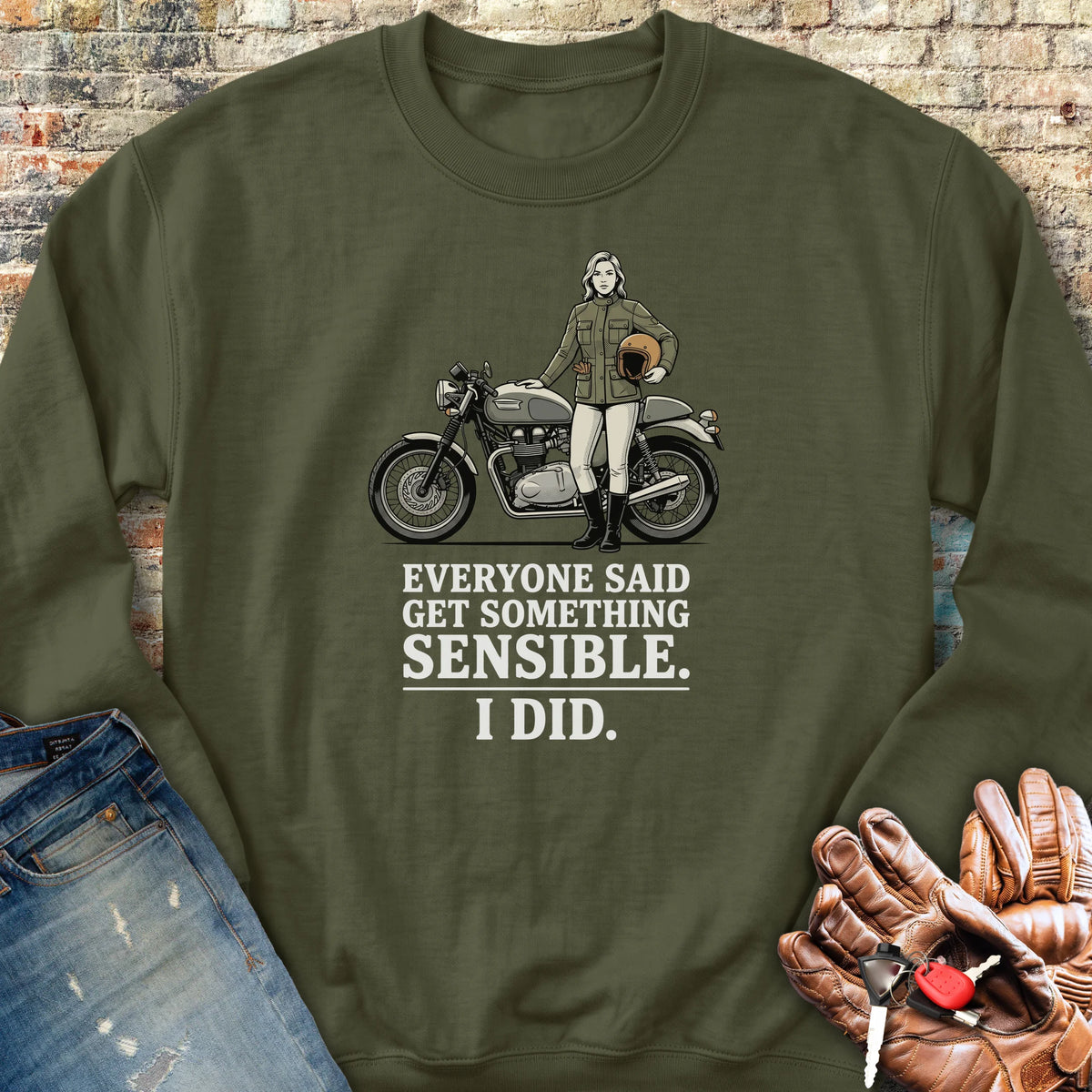 Sensible Sweatshirt - Military Green