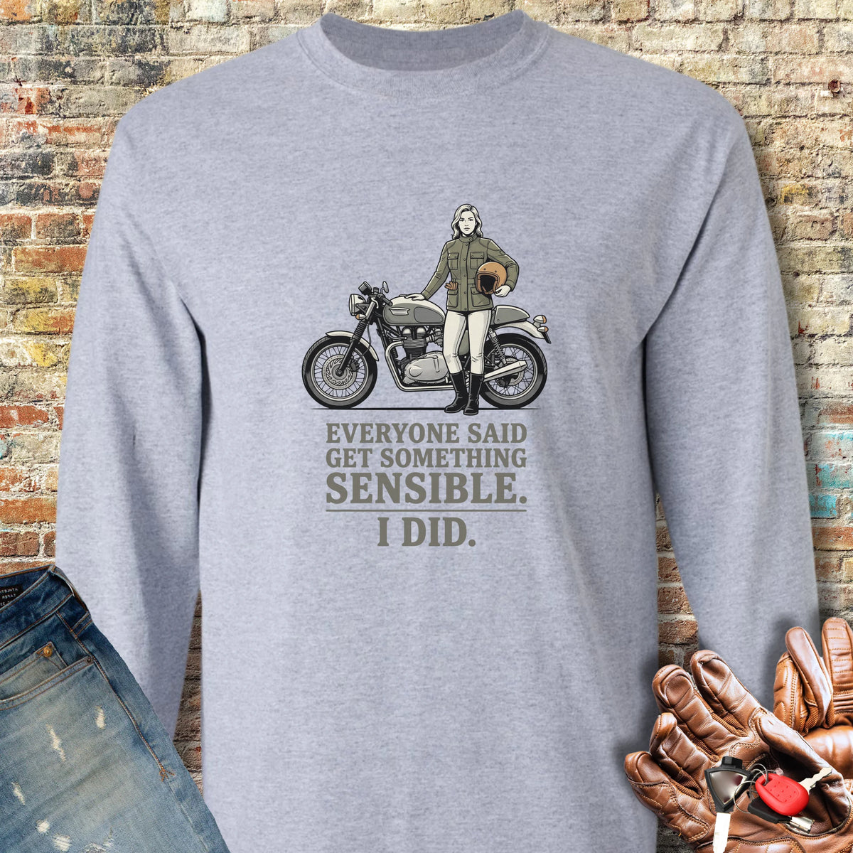 Sensible Long Sleeve T-Shirt - Sport Grey