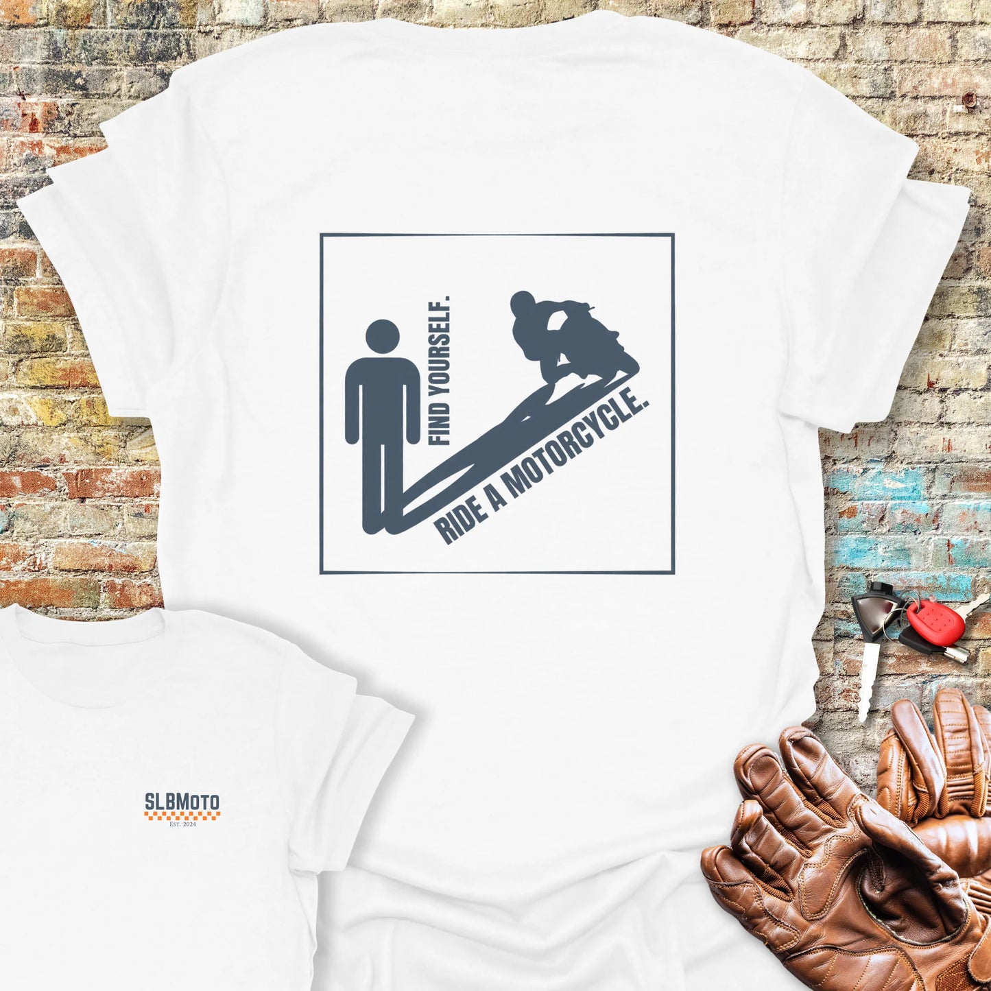 Shadow Back Print T-Shirt - White