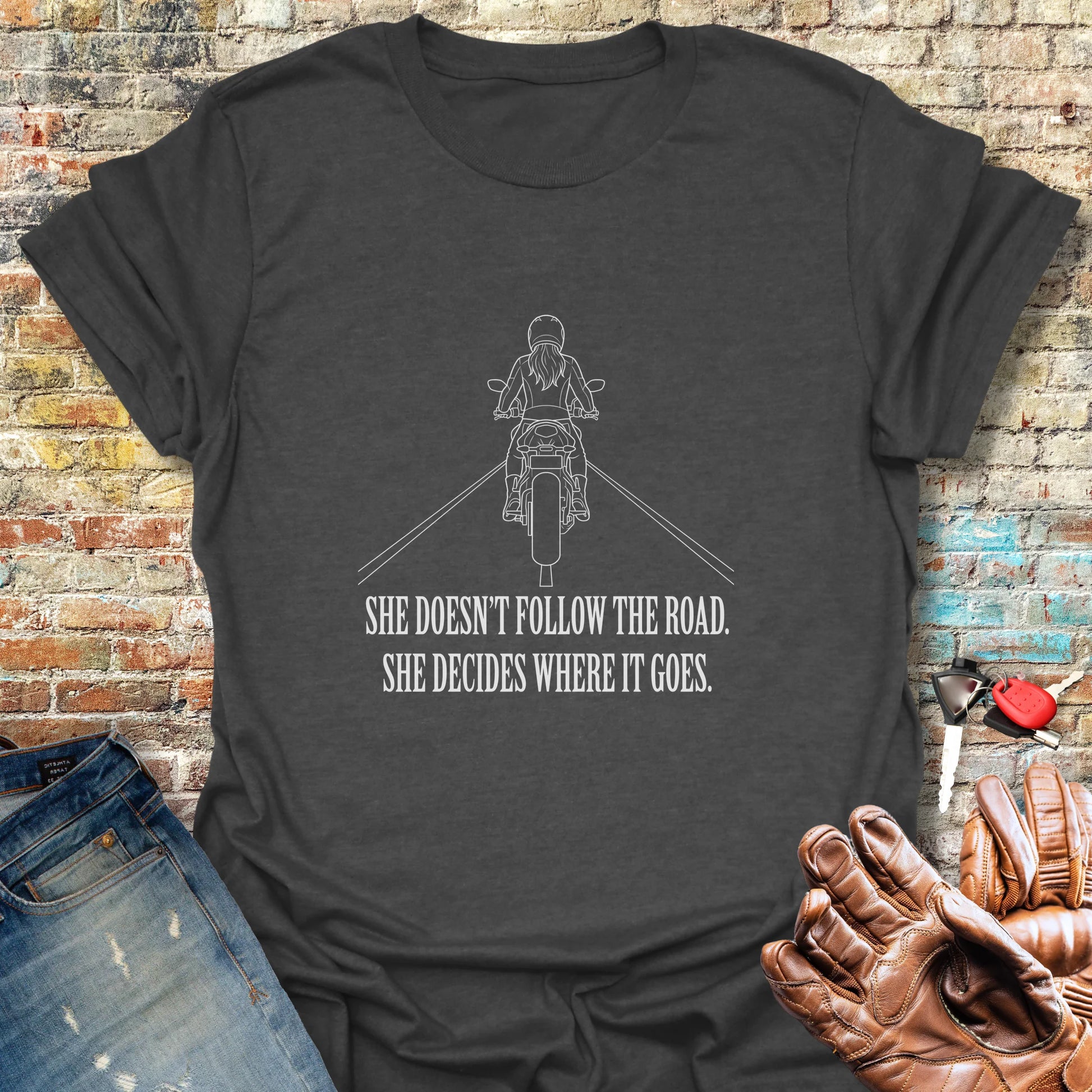 She Decides T-Shirt - Dark Heather