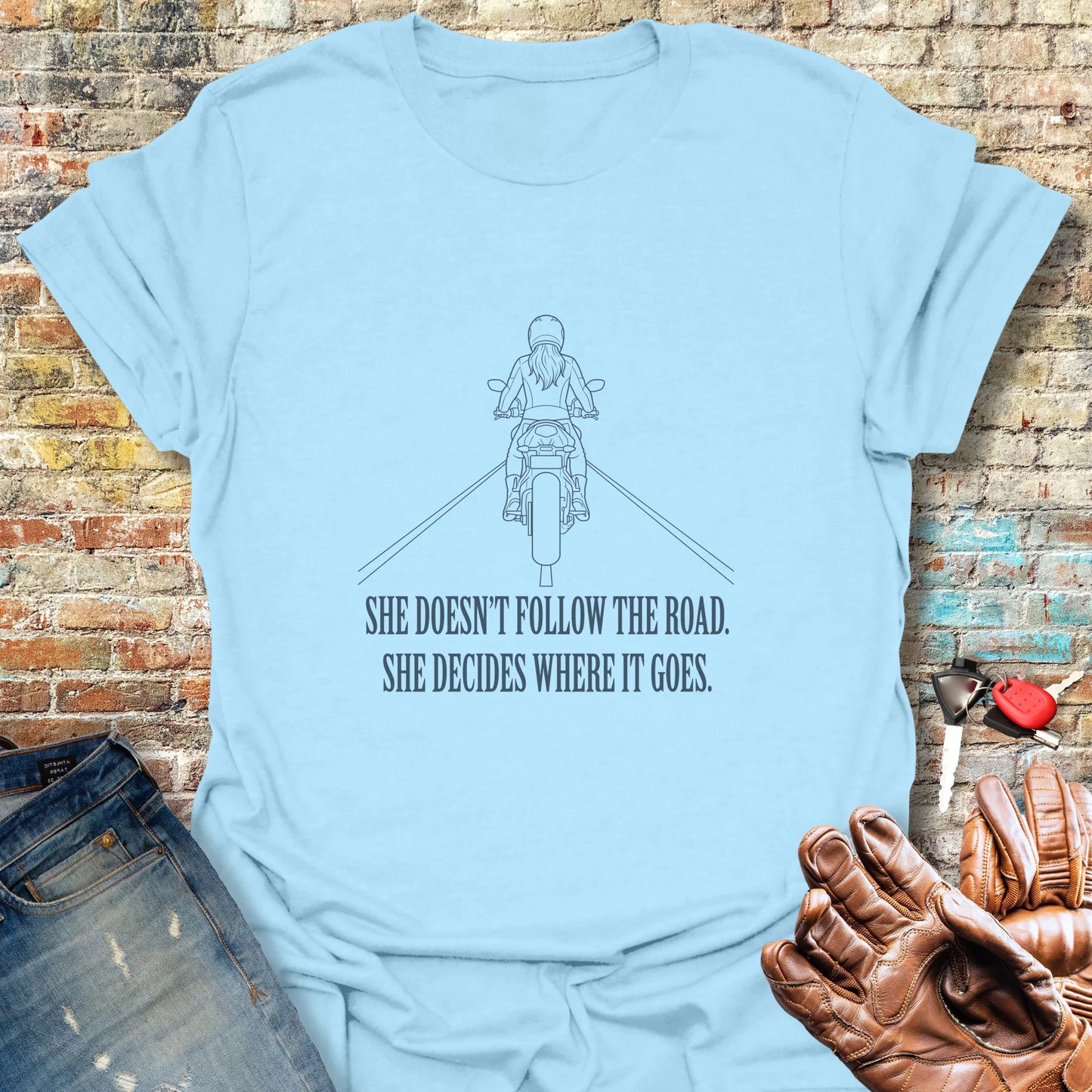 She Decides T-Shirt - Light Blue