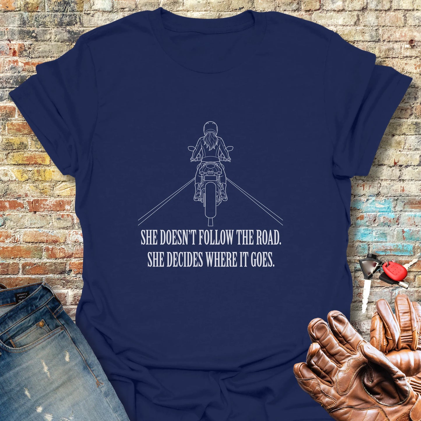 She Decides T-Shirt - Navy