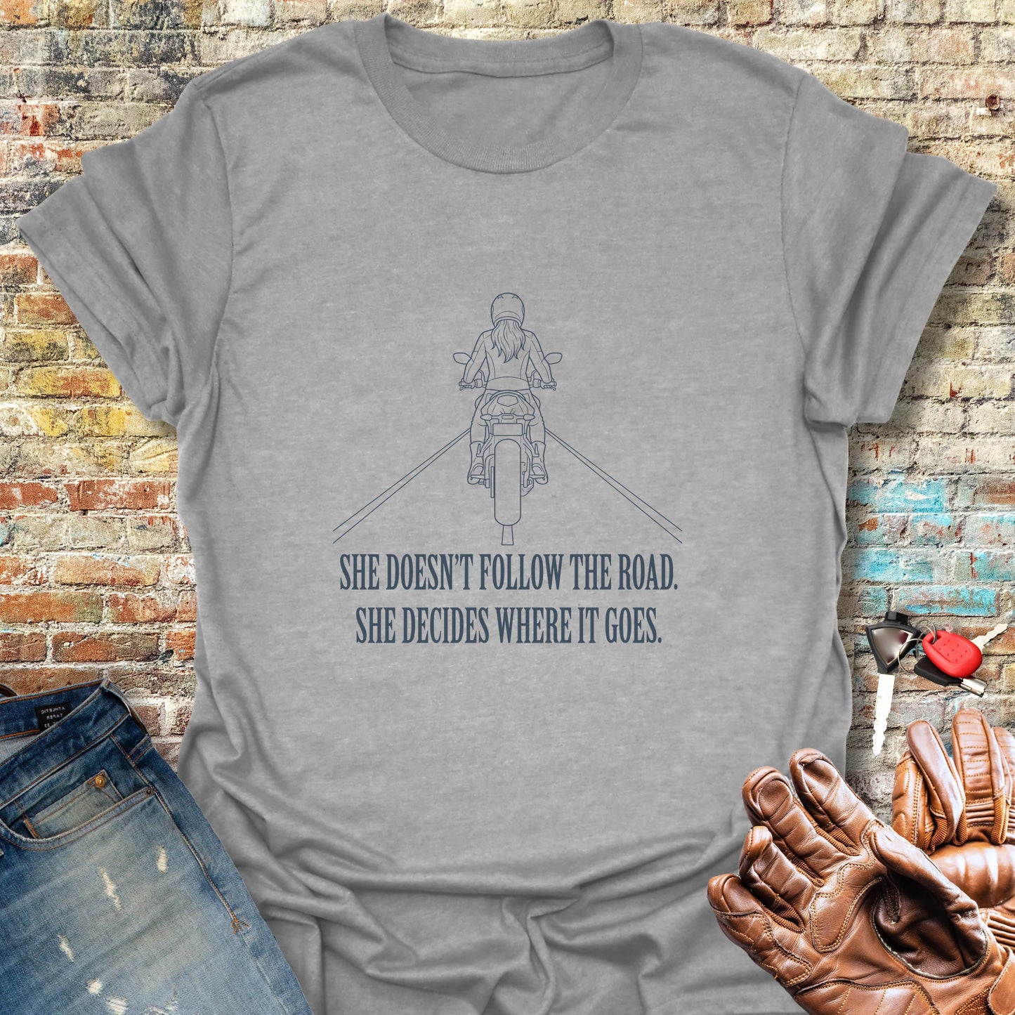 She Decides T-Shirt - Sport Grey