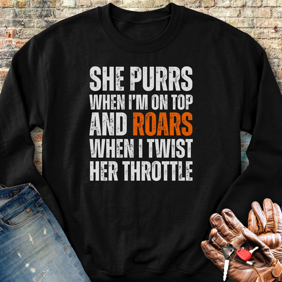 She Purrs Sweatshirt - Black