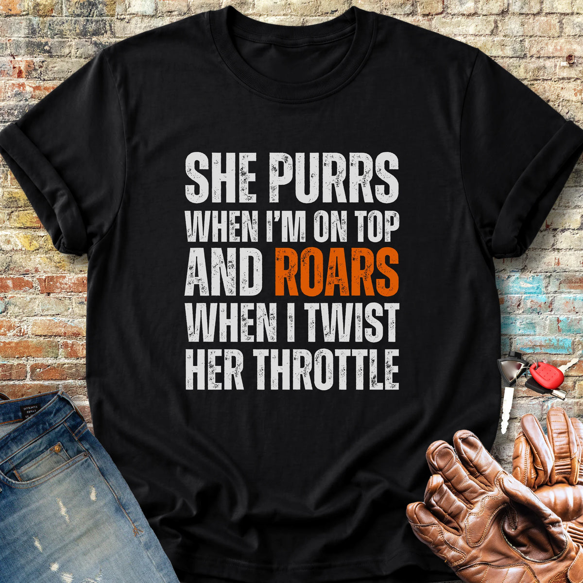 She Purrs Classic T-Shirt - Black