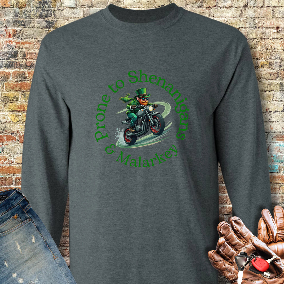 Shenanigans Long Sleeve T-Shirt - Dark Heather