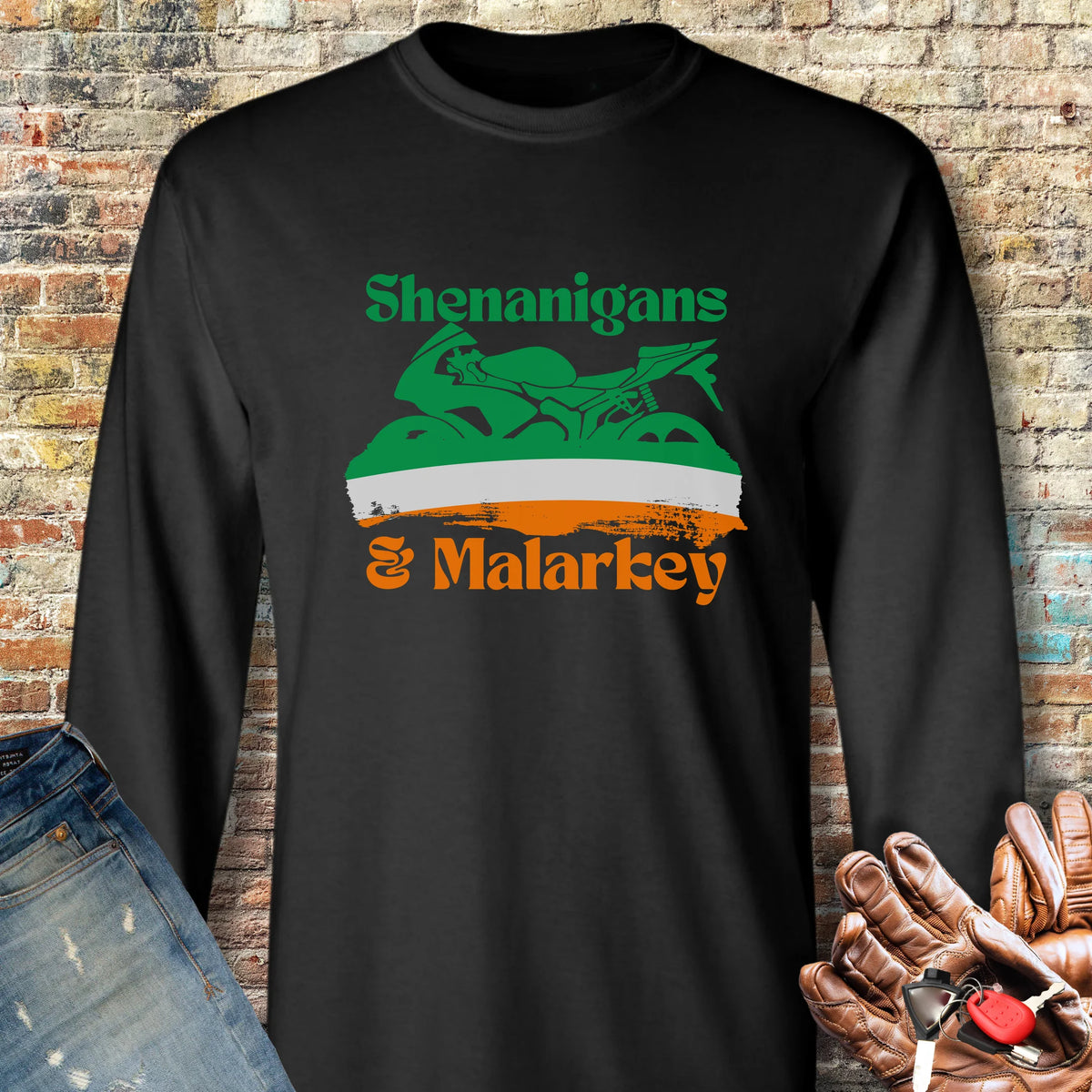 Shenanigans & Malarkey Long Sleeve T-Shirt - Black