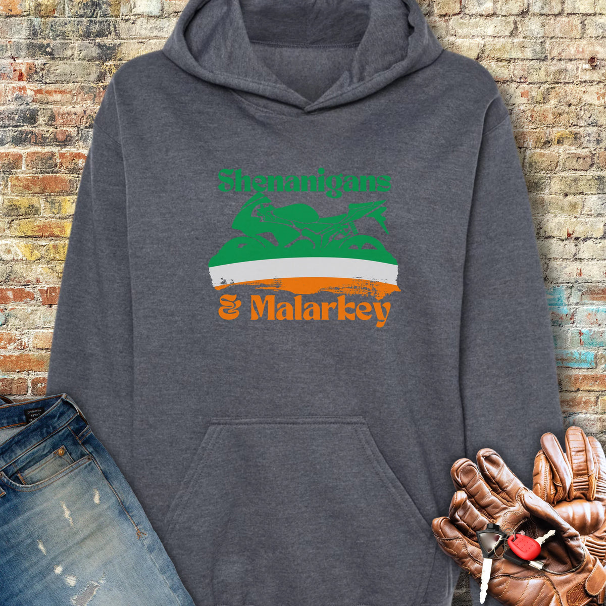 Shenanigans & Malarkey Hoodie - Dark Heather