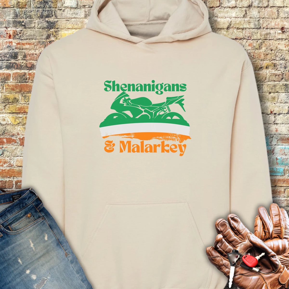 Shenanigans & Malarkey Hoodie - Sand