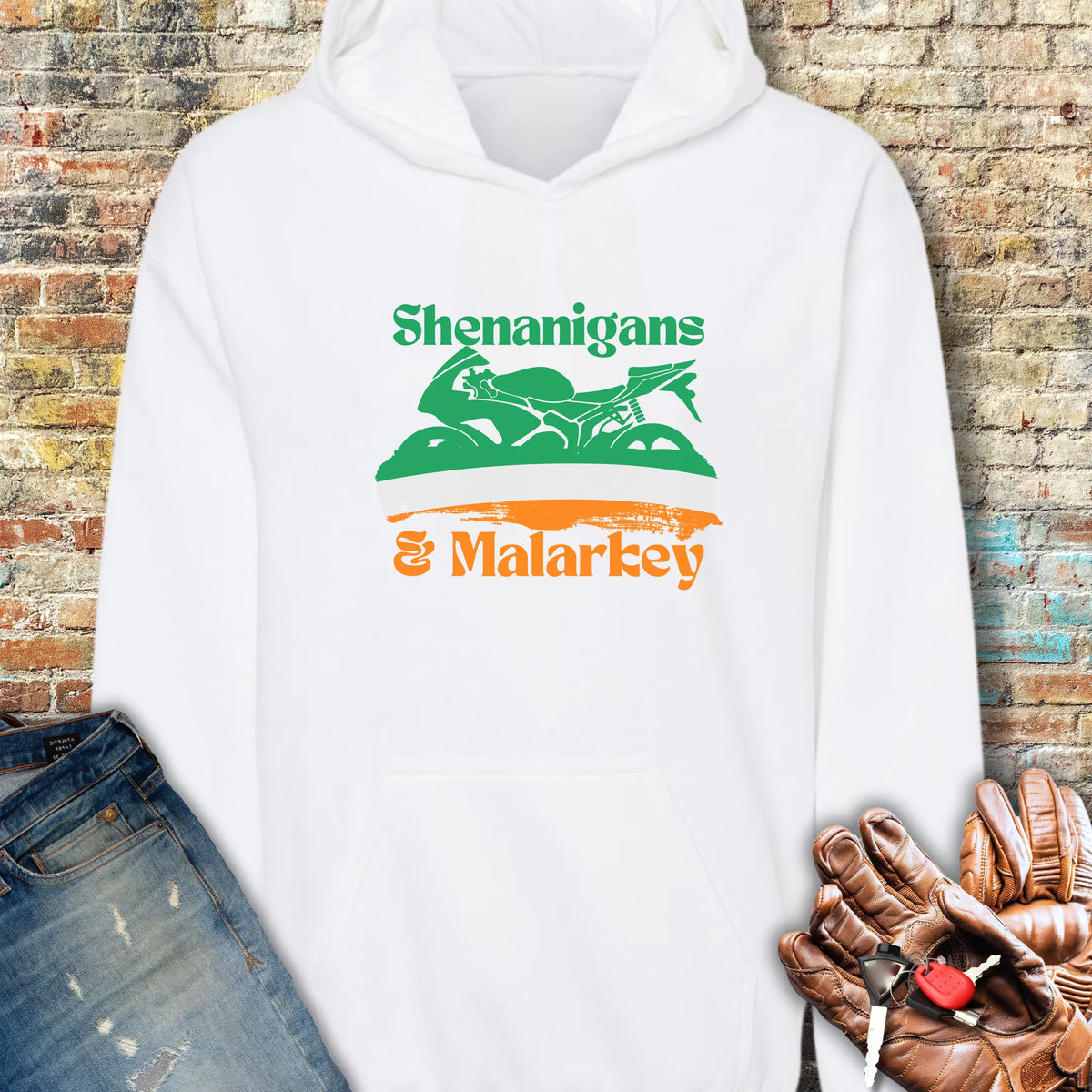 Shenanigans & Malarkey Hoodie - White