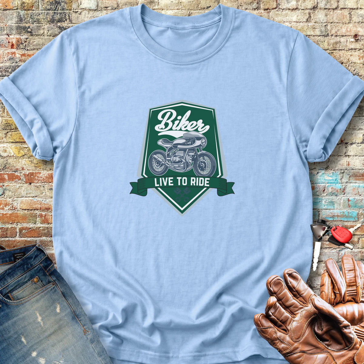 Shield Classic T-Shirt - Light Blue