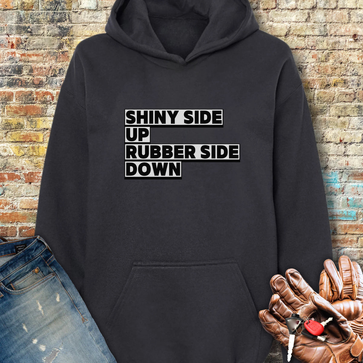 Shiny Side Up Hoodie - Black