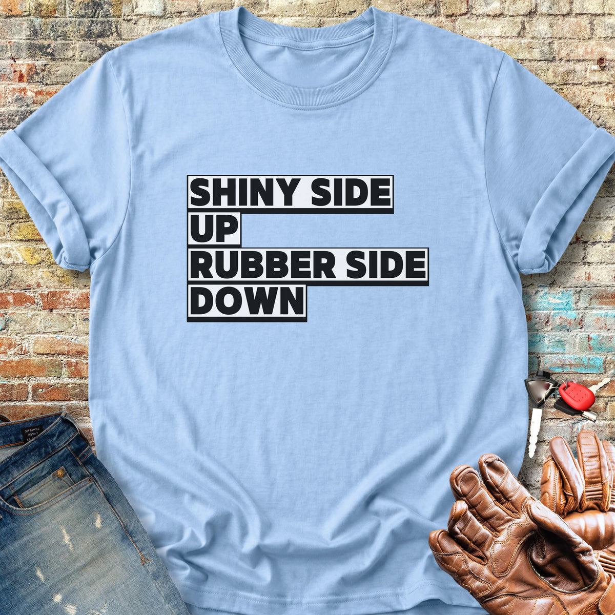 Shiny Side Up Classic T-Shirt - Light Blue