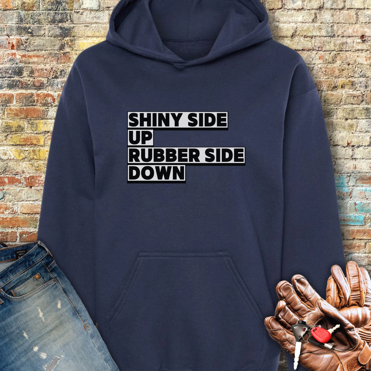 Shiny Side Up Hoodie - Navy