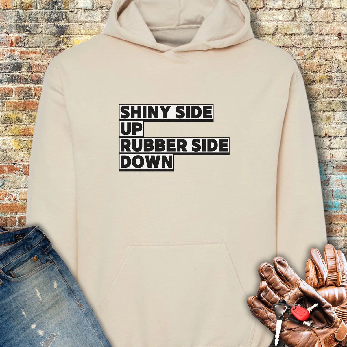 Shiny Side Up Hoodie - Sand