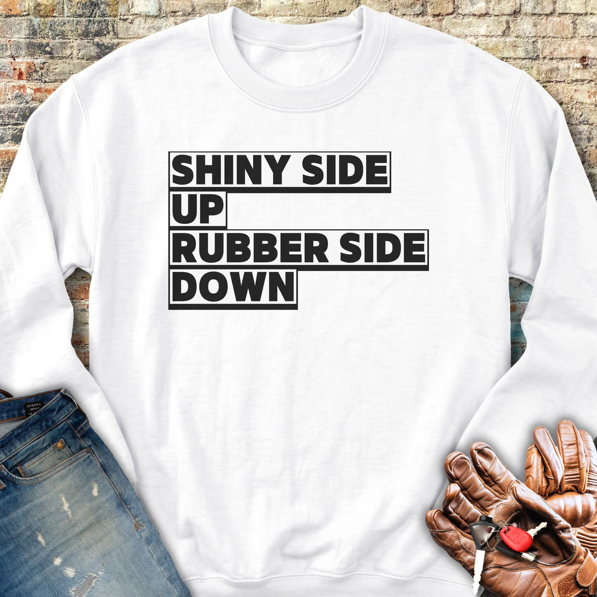 Shiny Side Up Sweatshirt - White